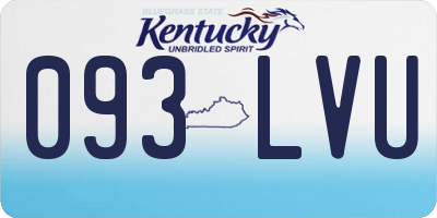 KY license plate 093LVU