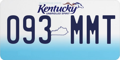 KY license plate 093MMT