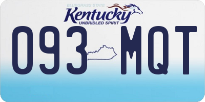 KY license plate 093MQT