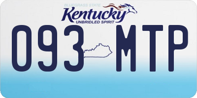 KY license plate 093MTP