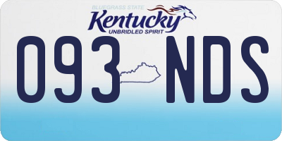 KY license plate 093NDS