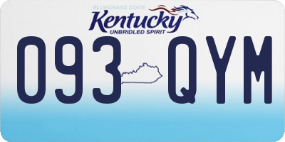 KY license plate 093QYM