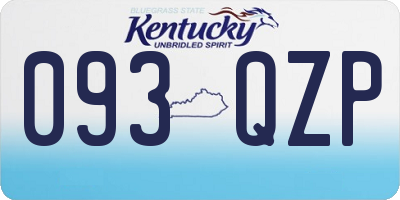 KY license plate 093QZP