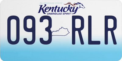 KY license plate 093RLR