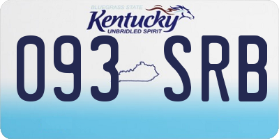 KY license plate 093SRB