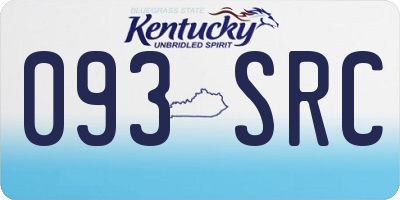 KY license plate 093SRC