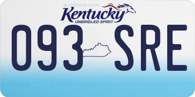 KY license plate 093SRE