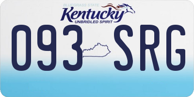 KY license plate 093SRG