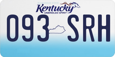 KY license plate 093SRH