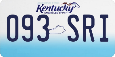 KY license plate 093SRI