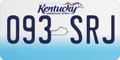 KY license plate 093SRJ