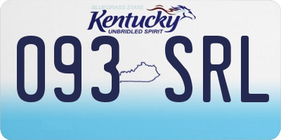 KY license plate 093SRL