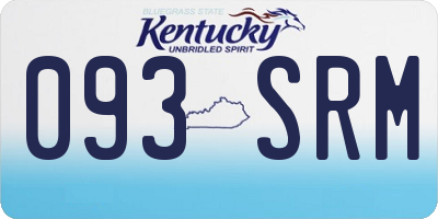 KY license plate 093SRM