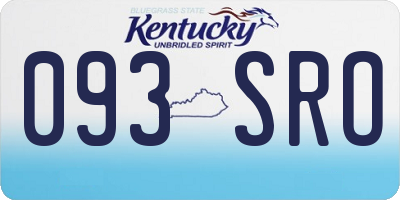 KY license plate 093SRO