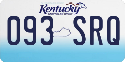 KY license plate 093SRQ