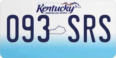 KY license plate 093SRS