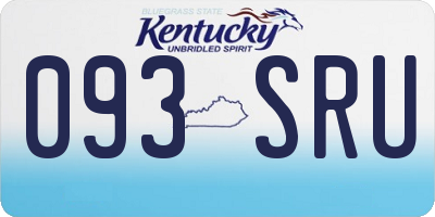 KY license plate 093SRU
