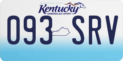 KY license plate 093SRV