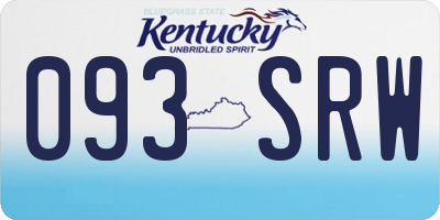 KY license plate 093SRW