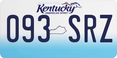 KY license plate 093SRZ