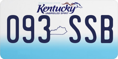 KY license plate 093SSB