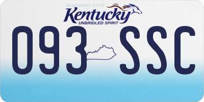 KY license plate 093SSC