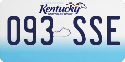 KY license plate 093SSE