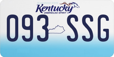KY license plate 093SSG