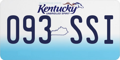 KY license plate 093SSI