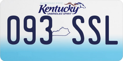 KY license plate 093SSL