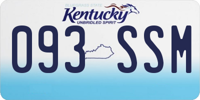 KY license plate 093SSM