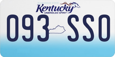 KY license plate 093SSO