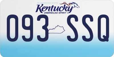 KY license plate 093SSQ