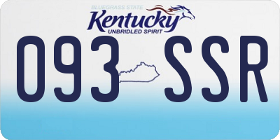 KY license plate 093SSR