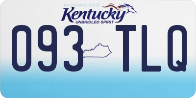 KY license plate 093TLQ