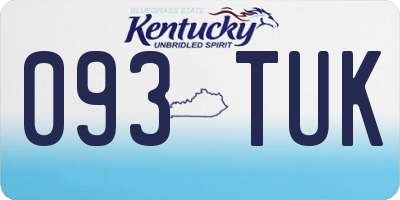 KY license plate 093TUK