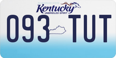 KY license plate 093TUT