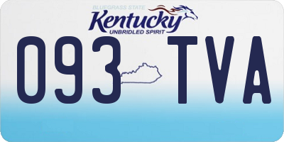 KY license plate 093TVA