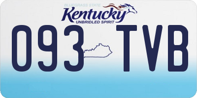 KY license plate 093TVB