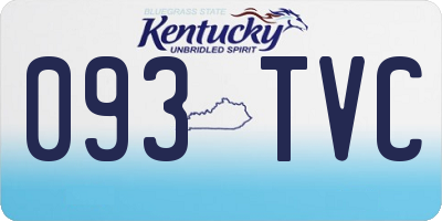 KY license plate 093TVC