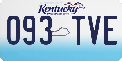 KY license plate 093TVE