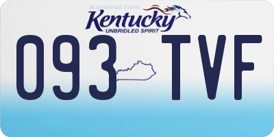 KY license plate 093TVF