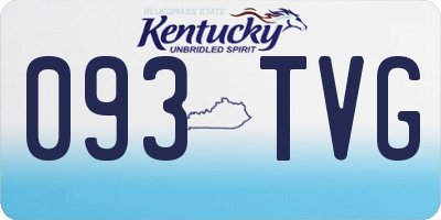 KY license plate 093TVG