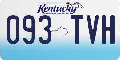 KY license plate 093TVH