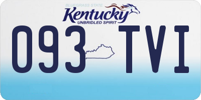 KY license plate 093TVI