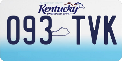 KY license plate 093TVK