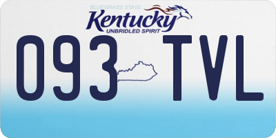 KY license plate 093TVL