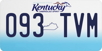 KY license plate 093TVM