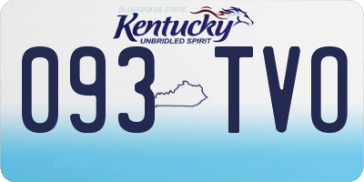 KY license plate 093TVO
