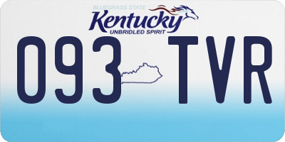 KY license plate 093TVR